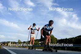 01.08.2024, Sandnes, Norway (NOR): Vebjoern Moen (NOR), Daniel Sandvand Omfjord (NOR), (l-r) - BLINK24 Festival Cross-Country - Sandnes (NOR). www.nordicfocus.com. © Nordnes/NordicFocus. Every downloaded picture is fee-liable.