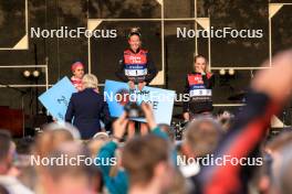 01.08.2024, Sandnes, Norway (NOR): Heidi Weng (NOR), Astrid Oeyre Slind (NOR), Emilie Fleten (NOR), (l-r) - BLINK24 Festival Cross-Country - Sandnes (NOR). www.nordicfocus.com. © Manzoni/NordicFocus. Every downloaded picture is fee-liable.