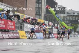 03.08.2024, Sandnes, Norway (NOR): Einar Hedegart (NOR), Harald Amundsen Oestberg (NOR), Federico Pellegrino (ITA), (l-r) - BLINK24 Festival Cross-Country - Sandnes (NOR). www.nordicfocus.com. © Nordnes/NordicFocus. Every downloaded picture is fee-liable.