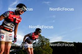 01.08.2024, Sandnes, Norway (NOR): Kati Roivas (FIN), Magni Smedas (NOR), (l-r) - BLINK24 Festival Cross-Country - Sandnes (NOR). www.nordicfocus.com. © Nordnes/NordicFocus. Every downloaded picture is fee-liable.