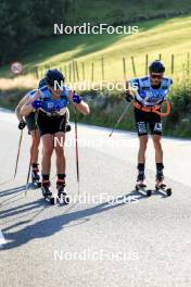 01.08.2024, Sandnes, Norway (NOR): Eskil Froeisland (NOR), Brice Milici (FRA), (l-r) - BLINK24 Festival Cross-Country - Sandnes (NOR). www.nordicfocus.com. © Manzoni/NordicFocus. Every downloaded picture is fee-liable.