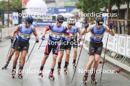 03.08.2024, Sandnes, Norway (NOR): Nikolai Elde Holmboe (NOR),Ansgar Evensen (NOR), Eskil Engdal (NOR), (l-r) - BLINK24 Festival Cross-Country - Sandnes (NOR). www.nordicfocus.com. © Manzoni/NordicFocus. Every downloaded picture is fee-liable.