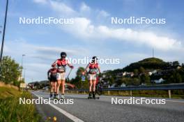 01.08.2024, Sandnes, Norway (NOR): Kati Roivas (FIN), Magni Smedas (NOR), (l-r) - BLINK24 Festival Cross-Country - Sandnes (NOR). www.nordicfocus.com. © Nordnes/NordicFocus. Every downloaded picture is fee-liable.