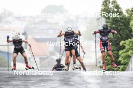 03.08.2024, Sandnes, Norway (NOR): Helene Marie Fossesholm (NOR), Amelie Hakonsen Ous (NOR), Mathilde Skjaerdalen Myhrvold (NOR), (l-r) - BLINK24 Festival Cross-Country - Sandnes (NOR). www.nordicfocus.com. © Manzoni/NordicFocus. Every downloaded picture is fee-liable.