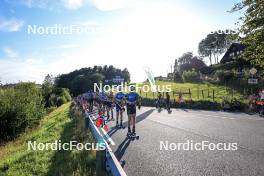 01.08.2024, Sandnes, Norway (NOR): Joe Davies (GBR), Alfred Buskqvist (SWE), (l-r) - BLINK24 Festival Cross-Country - Sandnes (NOR). www.nordicfocus.com. © Manzoni/NordicFocus. Every downloaded picture is fee-liable.