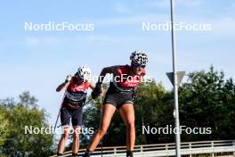 01.08.2024, Sandnes, Norway (NOR): Caterina Ganz (ITA), Oline Vestad (NOR), (l-r) - BLINK24 Festival Cross-Country - Sandnes (NOR). www.nordicfocus.com. © Nordnes/NordicFocus. Every downloaded picture is fee-liable.