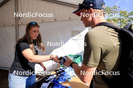 01.08.2024, Sandnes, Norway (NOR): Athletes getting their bib Event Feature: - BLINK24 Festival Cross-Country - Sandnes (NOR). www.nordicfocus.com. © Manzoni/NordicFocus. Every downloaded picture is fee-liable.