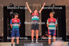 02.08.2024, Sandnes, Norway (NOR): Benjamin Moser (AUT), Harald Amundsen Oestberg (NOR), Erik Valnes (NOR), (l-r) - BLINK24 Festival Cross-Country - Sandnes (NOR). www.nordicfocus.com. © Manzoni/NordicFocus. Every downloaded picture is fee-liable.