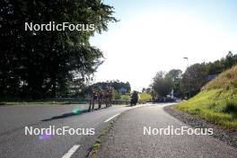 01.08.2024, Sandnes, Norway (NOR): Heidi Weng (NOR), Astrid Oeyre Slind (NOR), Emilie Fleten (NOR), (l-r) - BLINK24 Festival Cross-Country - Sandnes (NOR). www.nordicfocus.com. © Manzoni/NordicFocus. Every downloaded picture is fee-liable.