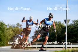 01.08.2024, Sandnes, Norway (NOR): Calle Halfvarsson (SWE), Aron akre Rysstad (NOR), (l-r) - BLINK24 Festival Cross-Country - Sandnes (NOR). www.nordicfocus.com. © Nordnes/NordicFocus. Every downloaded picture is fee-liable.