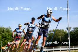 01.08.2024, Sandnes, Norway (NOR): Anton Persson (SWE), Einar Kalland-Olsen (NOR), Gaspard Rousset (FRA), (l-r) - BLINK24 Festival Cross-Country - Sandnes (NOR). www.nordicfocus.com. © Nordnes/NordicFocus. Every downloaded picture is fee-liable.