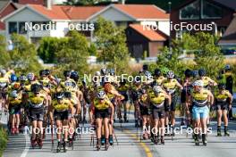 01.08.2024, Sandnes, Norway (NOR): Edvard Bjastad (NOR), Simen Fossesholm (NOR), Tor Myhre (NOR), (l-r) - BLINK24 Festival Cross-Country - Sandnes (NOR). www.nordicfocus.com. © Nordnes/NordicFocus. Every downloaded picture is fee-liable.