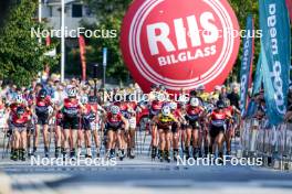 01.08.2024, Sandnes, Norway (NOR): Magni Smedas (NOR), Nadine Faehndrich (SUI), Margrethe Bergane (NOR), Astrid Oeyre Slind (NOR), Heidi Weng (NOR), (l-r) - BLINK24 Festival Cross-Country - Sandnes (NOR). www.nordicfocus.com. © Nordnes/NordicFocus. Every downloaded picture is fee-liable.