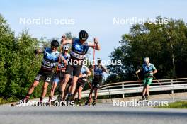 01.08.2024, Sandnes, Norway (NOR): Pierre Belingheri (FRA), Brice Milici (FRA), Joar Andreas Thele (NOR), (l-r) - BLINK24 Festival Cross-Country - Sandnes (NOR). www.nordicfocus.com. © Nordnes/NordicFocus. Every downloaded picture is fee-liable.