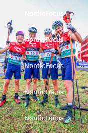 02.08.2024, Sandnes, Norway (NOR): Mika  Vermeulen (AUT), Benjamin  Moser (AUT), Lukas  Mrkonjic (AUT), Michael  Foettinger (AUT), (l-r)  - BLINK24 Festival Cross-Country - Sandnes (NOR). www.nordicfocus.com. © Manzoni/NordicFocus. Every downloaded picture is fee-liable.