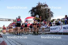 01.08.2024, Sandnes, Norway (NOR): Nadine Faehndrich (SUI), Margrethe Bergane (NOR), Astrid Oeyre Slind (NOR), +200+, (l-r) - BLINK24 Festival Cross-Country - Sandnes (NOR). www.nordicfocus.com. © Nordnes/NordicFocus. Every downloaded picture is fee-liable.