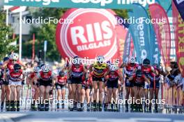 01.08.2024, Sandnes, Norway (NOR): Magni Smedas (NOR), Nadine Faehndrich (SUI), Margrethe Bergane (NOR), Astrid Oeyre Slind (NOR), Heidi Weng (NOR), (l-r) - BLINK24 Festival Cross-Country - Sandnes (NOR). www.nordicfocus.com. © Nordnes/NordicFocus. Every downloaded picture is fee-liable.