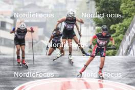 03.08.2024, Sandnes, Norway (NOR): Helene Marie Fossesholm (NOR), Amelie Hakonsen Ous (NOR), Mathilde Skjaerdalen Myhrvold (NOR), (l-r) - BLINK24 Festival Cross-Country - Sandnes (NOR). www.nordicfocus.com. © Manzoni/NordicFocus. Every downloaded picture is fee-liable.