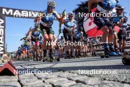 01.08.2024, Sandnes, Norway (NOR): Jakob Walther (GER), Kasper Andersson Herland (NOR), (l-r) - BLINK24 Festival Cross-Country - Sandnes (NOR). www.nordicfocus.com. © Nordnes/NordicFocus. Every downloaded picture is fee-liable.