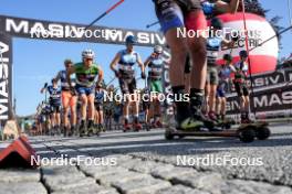 01.08.2024, Sandnes, Norway (NOR): Simen Christopher Bratberg Ramstad (NOR), Tor Olav Nesheim Haegeland (NOR), Sondre Oestervold (NOR), (l-r) - BLINK24 Festival Cross-Country - Sandnes (NOR). www.nordicfocus.com. © Nordnes/NordicFocus. Every downloaded picture is fee-liable.