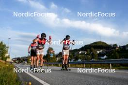 01.08.2024, Sandnes, Norway (NOR): Kati Roivas (FIN), Magni Smedas (NOR), (l-r) - BLINK24 Festival Cross-Country - Sandnes (NOR). www.nordicfocus.com. © Nordnes/NordicFocus. Every downloaded picture is fee-liable.