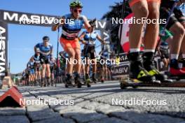 01.08.2024, Sandnes, Norway (NOR): Daniel Sandvand Omfjord (NOR), Per Ingvar Tollehaug (NOR), Fredrik Gerardo Fodstad (COL), (l-r) - BLINK24 Festival Cross-Country - Sandnes (NOR). www.nordicfocus.com. © Nordnes/NordicFocus. Every downloaded picture is fee-liable.