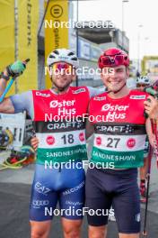 02.08.2024, Sandnes, Norway (NOR): Tommaso  Dellagiacoma (ITA), Elia  Barp (ITA), (l-r)  - BLINK24 Festival Cross-Country - Sandnes (NOR). www.nordicfocus.com. © Nordnes/NordicFocus. Every downloaded picture is fee-liable.