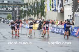 03.08.2024, Sandnes, Norway (NOR): Helene Marie Fossesholm (NOR), Mathilde Skjaerdalen Myhrvold (NOR), Katarina Janatova (CZE), Julie Myhre (NOR), Melissa Gal (FRA), (l-r) - BLINK24 Festival Cross-Country - Sandnes (NOR). www.nordicfocus.com. © Manzoni/NordicFocus. Every downloaded picture is fee-liable.