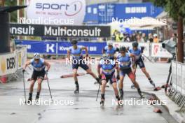 03.08.2024, Sandnes, Norway (NOR): Mathias Holbaek (NOR), Michael Foettinger (AUT), Haavard Solaas Taugboel (NOR), Sabin Coupat (FRA), (l-r) - BLINK24 Festival Cross-Country - Sandnes (NOR). www.nordicfocus.com. © Manzoni/NordicFocus. Every downloaded picture is fee-liable.