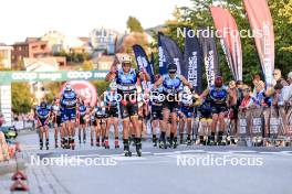 01.08.2024, Sandnes, Norway (NOR): Thomas Joly (FRA), Morten Eide Pedersen (NOR), Mathias Aas Rolid (NOR), (l-r) - BLINK24 Festival Cross-Country - Sandnes (NOR). www.nordicfocus.com. © Manzoni/NordicFocus. Every downloaded picture is fee-liable.