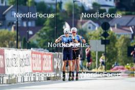 01.08.2024, Sandnes, Norway (NOR): Lukas Mrkonjic (AUT), Calle Halfvarsson (SWE), (l-r) - BLINK24 Festival Cross-Country - Sandnes (NOR). www.nordicfocus.com. © Nordnes/NordicFocus. Every downloaded picture is fee-liable.