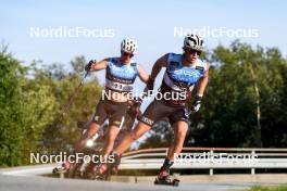 01.08.2024, Sandnes, Norway (NOR): Calle Halfvarsson (SWE), Aron akre Rysstad (NOR), (l-r) - BLINK24 Festival Cross-Country - Sandnes (NOR). www.nordicfocus.com. © Nordnes/NordicFocus. Every downloaded picture is fee-liable.