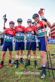 02.08.2024, Sandnes, Norway (NOR): Mika  Vermeulen (AUT), Benjamin  Moser (AUT), Lukas  Mrkonjic (AUT), Michael  Foettinger (AUT), (l-r)  - BLINK24 Festival Cross-Country - Sandnes (NOR). www.nordicfocus.com. © Manzoni/NordicFocus. Every downloaded picture is fee-liable.