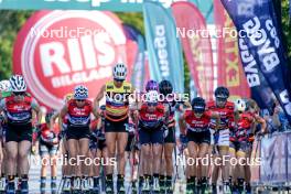 01.08.2024, Sandnes, Norway (NOR): Nadine Faehndrich (SUI), Margrethe Bergane (NOR), Astrid Oeyre Slind (NOR), Heidi Weng (NOR), (l-r) - BLINK24 Festival Cross-Country - Sandnes (NOR). www.nordicfocus.com. © Nordnes/NordicFocus. Every downloaded picture is fee-liable.