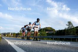 01.08.2024, Sandnes, Norway (NOR): Anaud Du Pasquier (SUI), Ugo Zanellato (FRA), Thomas Asheim Oedegaarden (NOR), (l-r) - BLINK24 Festival Cross-Country - Sandnes (NOR). www.nordicfocus.com. © Nordnes/NordicFocus. Every downloaded picture is fee-liable.