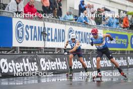 03.08.2024, Sandnes, Norway (NOR): Lukas Mrkonjic (AUT), Federico Pellegrino (ITA), (l-r) - BLINK24 Festival Cross-Country - Sandnes (NOR). www.nordicfocus.com. © Nordnes/NordicFocus. Every downloaded picture is fee-liable.