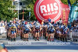 01.08.2024, Sandnes, Norway (NOR): Andrew Musgrave (GBR), Didrik Toenseth (NOR), Thomas Joly (FRA), Simen Hegstad Krueger (NOR), Martin Loewstroem Nyenget (NOR), (l-r) - BLINK24 Festival Cross-Country - Sandnes (NOR). www.nordicfocus.com. © Nordnes/NordicFocus. Every downloaded picture is fee-liable.