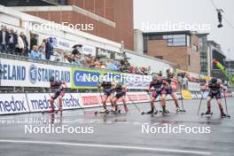 03.08.2024, Sandnes, Norway (NOR): Mathilde Skjaerdalen Myhrvold (NOR), Katarina Janatova (CZE), Helene Marie Fossesholm (NOR), Julie Myhre (NOR), Amelie Hakonsen Ous (NOR), Melissa Gal (FRA), (l-r) - BLINK24 Festival Cross-Country - Sandnes (NOR). www.nordicfocus.com. © Nordnes/NordicFocus. Every downloaded picture is fee-liable.