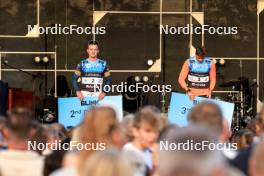 01.08.2024, Sandnes, Norway (NOR): Eirik Sverdrup Augdal (NOR), Thomas Joly (FRA), (l-r) - BLINK24 Festival Cross-Country - Sandnes (NOR). www.nordicfocus.com. © Manzoni/NordicFocus. Every downloaded picture is fee-liable.