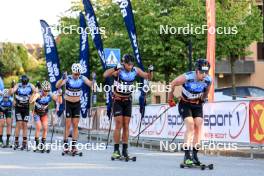 01.08.2024, Sandnes, Norway (NOR): Calle Halfvarsson (SWE), Petter Northug (NOR), (l-r) - BLINK24 Festival Cross-Country - Sandnes (NOR). www.nordicfocus.com. © Manzoni/NordicFocus. Every downloaded picture is fee-liable.