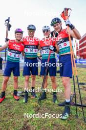 02.08.2024, Sandnes, Norway (NOR): Mika  Vermeulen (AUT), Benjamin  Moser (AUT), Lukas  Mrkonjic (AUT), Michael  Foettinger (AUT), (l-r)  - BLINK24 Festival Cross-Country - Sandnes (NOR). www.nordicfocus.com. © Manzoni/NordicFocus. Every downloaded picture is fee-liable.