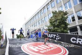 03.08.2024, Sandnes, Norway (NOR): Sindre Bjoernestad Skar (NOR), Sondre Skomedal Ramse (NOR), Davide Graz (ITA), James Matthieu  Clugnet (GBR), Jaume Pueyo (ESP), Lucas Chanavat (FRA), (l-r) - BLINK24 Festival Cross-Country - Sandnes (NOR). www.nordicfocus.com. © Manzoni/NordicFocus. Every downloaded picture is fee-liable.