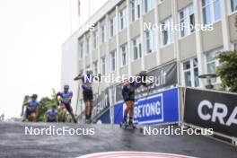 03.08.2024, Sandnes, Norway (NOR): Sabin Coupat (FRA), Haavard Solaas Taugboel (NOR), Mathias Holbaek (NOR), Julien Arnaud (FRA), (l-r) - BLINK24 Festival Cross-Country - Sandnes (NOR). www.nordicfocus.com. © Manzoni/NordicFocus. Every downloaded picture is fee-liable.