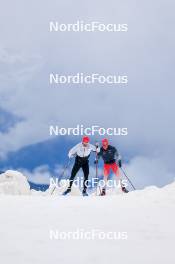 22.06.2024, Les Diablerets, Switzerland (SUI): Roman Schaad (SUI), Nicola Wigger (SUI), (l-r) - Cross-Country summer training on the Glacier 3000, Les Diablerets (SUI). www.nordicfocus.com. © Manzoni/NordicFocus. Every downloaded picture is fee-liable.