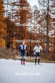 05.11.2024, Bessans, France (FRA): Renaud Jay (FRA), Richard Jouve (FRA), (l-r) - Cross-Country summer training, Bessans (FRA). www.nordicfocus.com. © Authamayou/NordicFocus. Every downloaded picture is fee-liable.