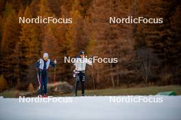 05.11.2024, Bessans, France (FRA): Renaud Jay (FRA), Richard Jouve (FRA), (l-r) - Cross-Country summer training, Bessans (FRA). www.nordicfocus.com. © Authamayou/NordicFocus. Every downloaded picture is fee-liable.