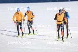 14.10.2024, Ramsau am Dachstein, Austria (AUT): Albert Kuchler (GER), Luca Petzold (GER), Alexander Brandner (GER), (l-r) - Cross-Country summer training, Dachsteinglacier, Ramsau am Dachstein (AUT). www.nordicfocus.com. © Manzoni/NordicFocus. Every downloaded picture is fee-liable.