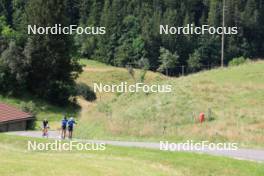 24.07.2024, Premanon, France (FRA): Sabin Coupat (FRA), Gaspard Rousset (FRA), (l-r) - Cross-Country summer training, Premanon (FRA). www.nordicfocus.com. © Manzoni/NordicFocus. Every downloaded picture is fee-liable.