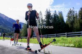 04.06.2024, Lenzerheide, Switzerland (SUI): Marina Kaelin (SUI), Desiree Steiner (SUI), (l-r) - Cross-Country training, Lenzerheide (SUI). www.nordicfocus.com. © Manzoni/NordicFocus. Every downloaded picture is fee-liable.