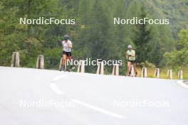 14.08.2024, Ulrichen, Switzerland (SUI): Katharina Hennig (GER), Victoria Carl (GER), (l-r) - Cross-Country summer training, Ulrichen (SUI). www.nordicfocus.com. © Manzoni/NordicFocus. Every downloaded picture is fee-liable.